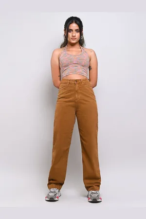 FREAKINS Women Straight Fit High-Rise Cotton Jeans