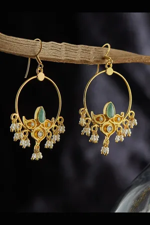 Fabindia Artificial Beads Silver Drop Earrings