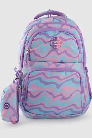Priority Girls Abstract Printed Laptop Backpack- 40L