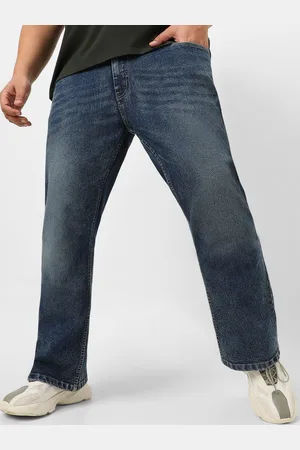 URBANO Men Bootcut Low Distress Light Fade Stretchable Jeans
