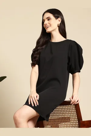 Mast & Harbour Puff Sleeves Sheath Mini Dress