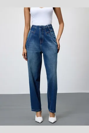 FREAKINS Women Cotton Slouchy Fit High-Rise Jeans