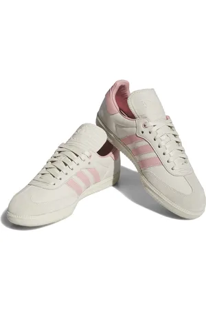 adidas Unisex HUMANRACE SAMBA Striped Leather Sneakers