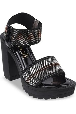 Catwalk Women Open Toe Platform Sandals With Western - Embellished