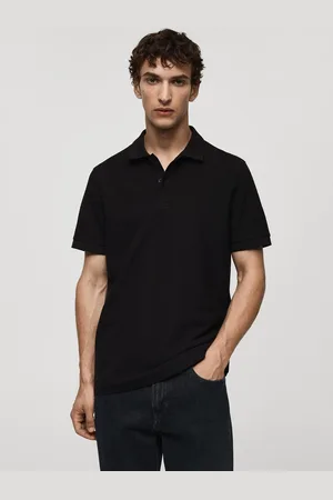 MANGO Pique Pure Cotton Polo Collar T-shirt