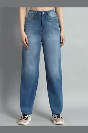 Guti Women Boyfriend Fit High-Rise Light Fade Stretchable Jeans