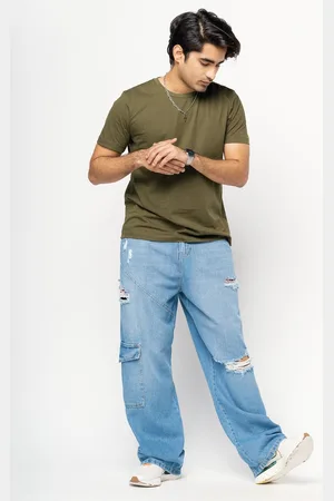 FREAKINS Men Straight Fit High-Rise Highly Distressed Cotton Jeans