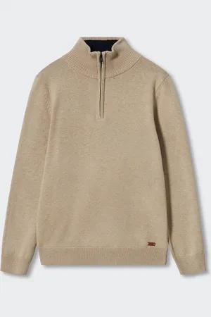 MANGO Boys Mock Collar Sustainable Pullover