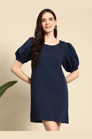 Mast & Harbour Puff Sleeves Sheath Mini Dress