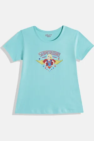 Eteenz Girls Super Girl Printed T-shirt