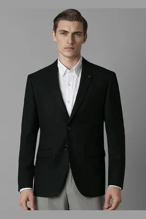 Louis Philippe Notched Lapel Collar Slim-Fit Single-Breasted Formal Blazer
