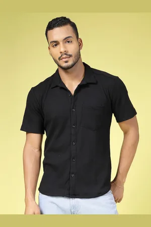 Rigo Comfort Men Solid Spread Collar Slim Fit Casual Shirt