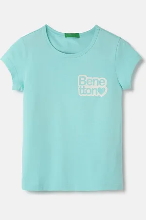 Benetton Girls Graphic Printed Pure Cotton T-shirt