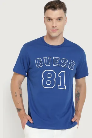 Guess Men Typography Applique T-shirt