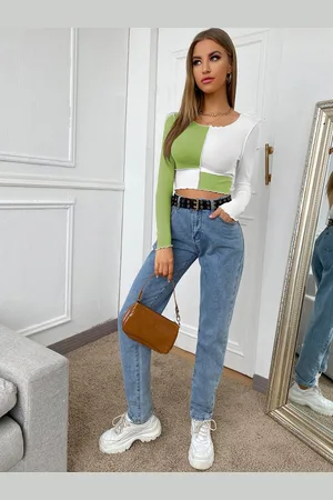 JC Mode Women Solid Round Neck Top