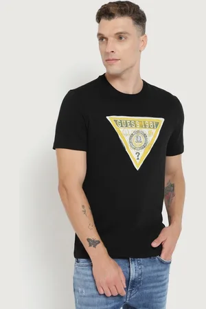 Guess Men Printed Applique Slim Fit T-shirt