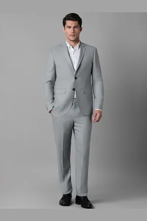 Louis Philippe Men Two Piece Slim-Fit Single-Breasted Suits Set