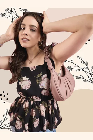 Deewa Women Floral Printed Square Neck Top