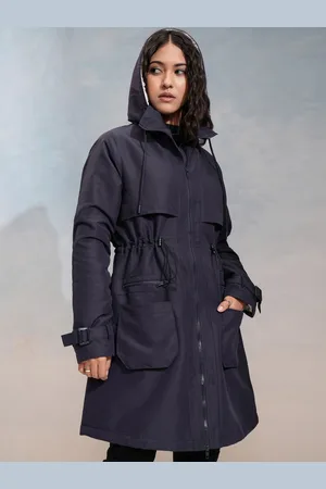 Tokyo Talkies Women Solid Hooded Parka Jacket