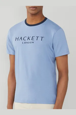 Hackett Typography Printed Round Neck Short Sleeves Cotton Casual T-shirt