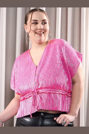 KASSUALLY Women Striped V-Neck Top
