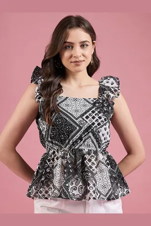 Deewa Women Ethnic Motifs Printed Square Neck Top