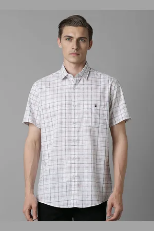 Louis Philippe Men Slim Fit Opaque Checked Casual Shirt