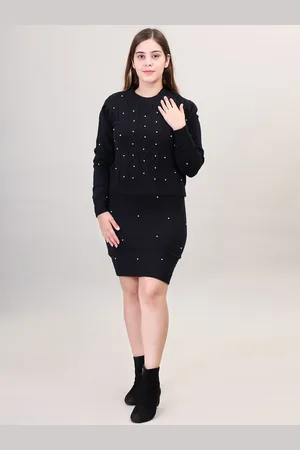 Camey Pure Wool Sweater With Skirt