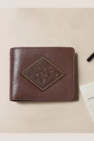 Hidesign Men Zip Detail Leather Two Fold Wallet