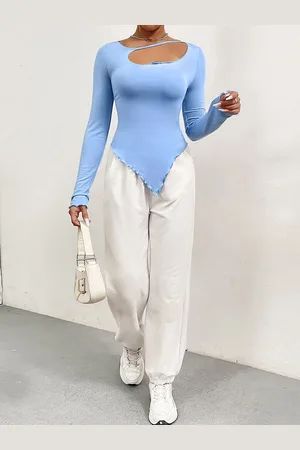 JC Mode Women Solid Round Neck Top