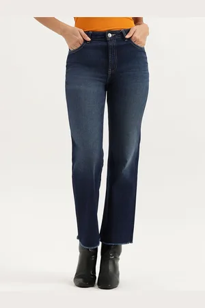 Benetton Women Straight Fit High-Rise Light Fade Jeans