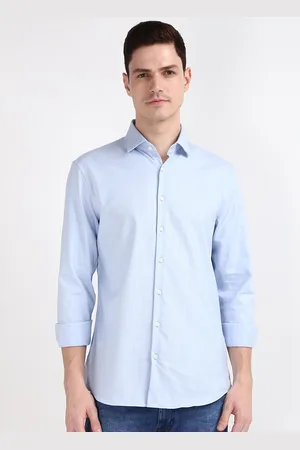 Calvin Klein Men Solid Slim Fit Opaque Casual Shirt