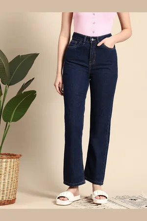 Mast & Harbour Women High-Rise Stretchable Straight Fit Jeans