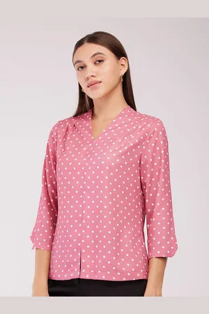 FableStreet Women Printed Polka Dots Opaque Woven Top