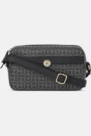 Tommy Hilfiger PU Structured Sling Bag with Cut Work