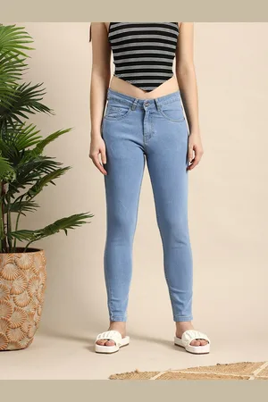 Mast & Harbour Women Boyfriend Fit Low-Rise Light Fade Stretchable Jeans