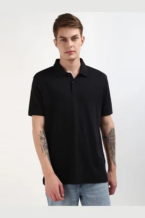 Calvin Klein Men Solid Polo Collar Pure Cotton Tshirt