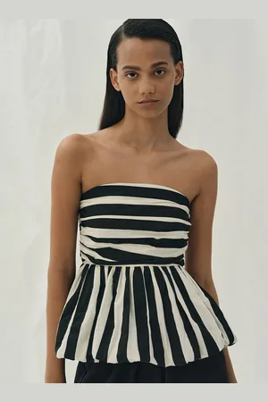 LULU & SKY Women Striped Strapless Top