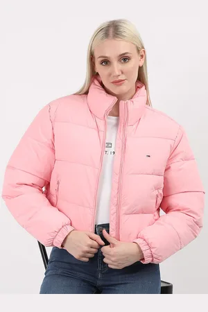 Tommy Hilfiger Women Striped Crop Puffer Jacket