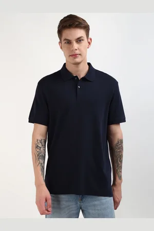Calvin Klein Men Solid Polo Collar Pure Cotton Tshirt