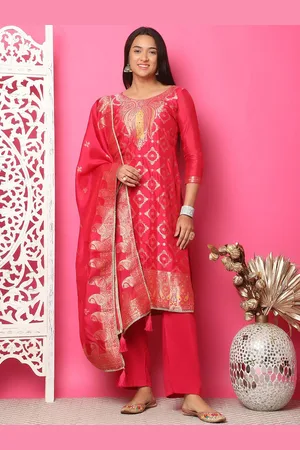 Stylee Lifestyle Ethnic Motifs Woven Design Zari Silk Jacquard Unstitched Dress Material