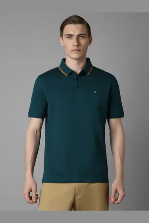 Louis Philippe Men Solid Polo Collar Cotton T-Shirt