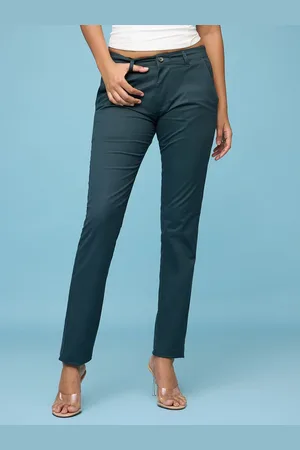 FREAKINS Women Straight Fit Stretchable Chinos Trousers