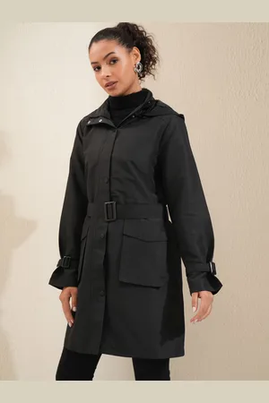 Tokyo Talkies Women Solid Hooded Parka Jacket