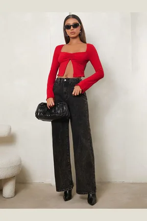 JC Mode Women Solid V-Neck Top