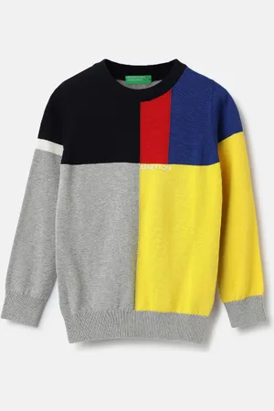 Benetton Boys Colourblocked Sweatshirt