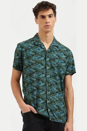 Benetton Men Opaque Printed Casual Shirt