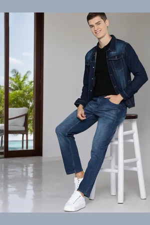 Mast & Harbour Men Straight Fit Light Fade Stretchable Jeans