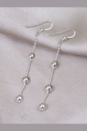 House of Pataudi 925 Sterling Silver Plated Drop Earrings