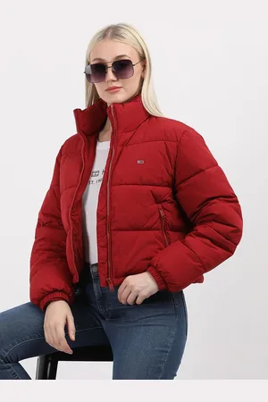 Tommy Hilfiger Women Crop Padded Jacket with Patchwork